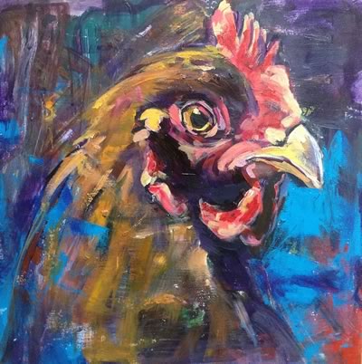 Ellen Erlhagen - 2017 'Scharfsinn' : 50 x 50 - Acryl auf Leinwand