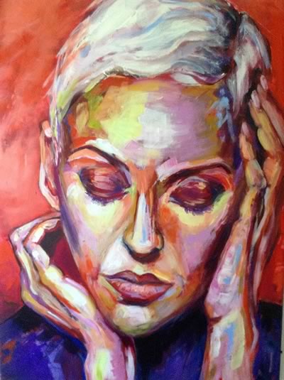 Ellen Erlhagen - 2018 'Mariza' : 80 x 60 - Acryl auf Leinwand