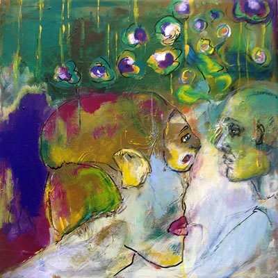 Ellen Erlhagen - 2018 'Spiegelbild' : 30 x 30 - Acryl auf Leinwand