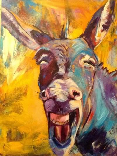 Ellen Erlhagen - 2018 'Spaßvogel' : 80 x 60 - Acryl auf Leinwand