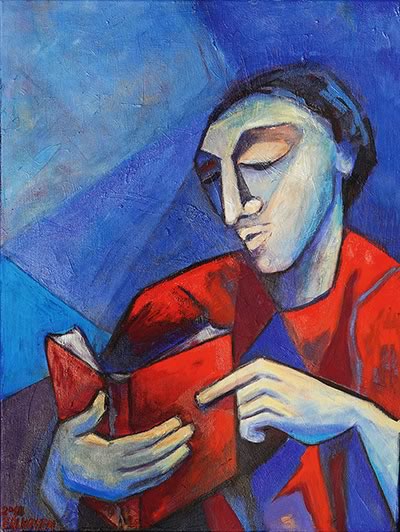 Ellen Erlhagen - 2019 'Blaue Stunde (2)' : 80 x 60 - Acryl auf Leinwand